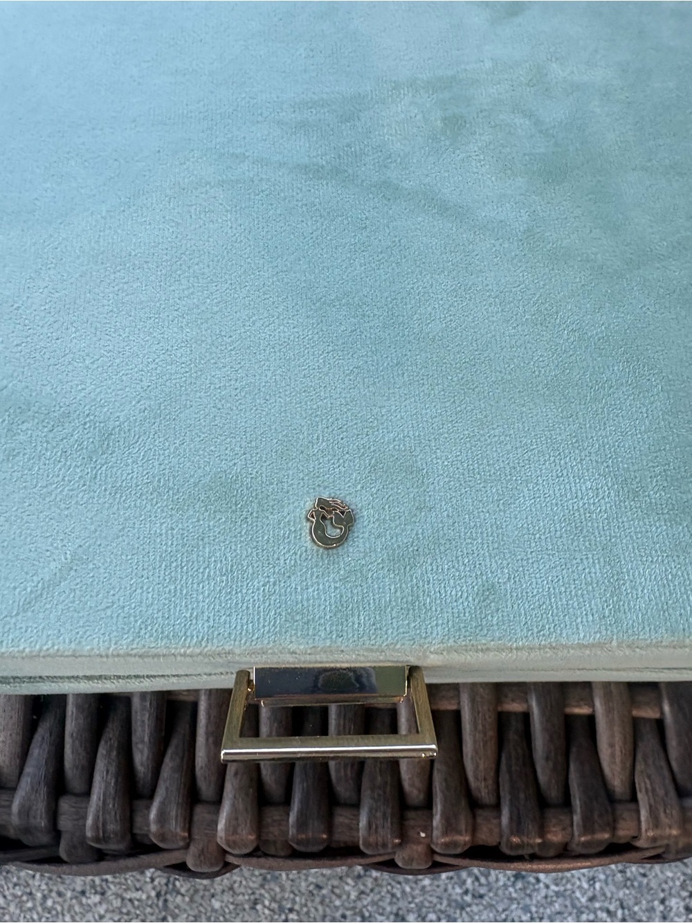 Spartina 449 Mint Green Jewelry Box with Gold Hardware - Picture 2 of 5